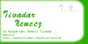 tivadar nemecz business card